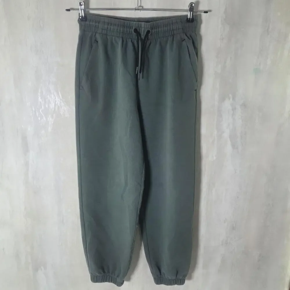 Old Navy Jogger Pants Kids XL 14-16 Green Fleece Elastic Waist Pockets Lounge